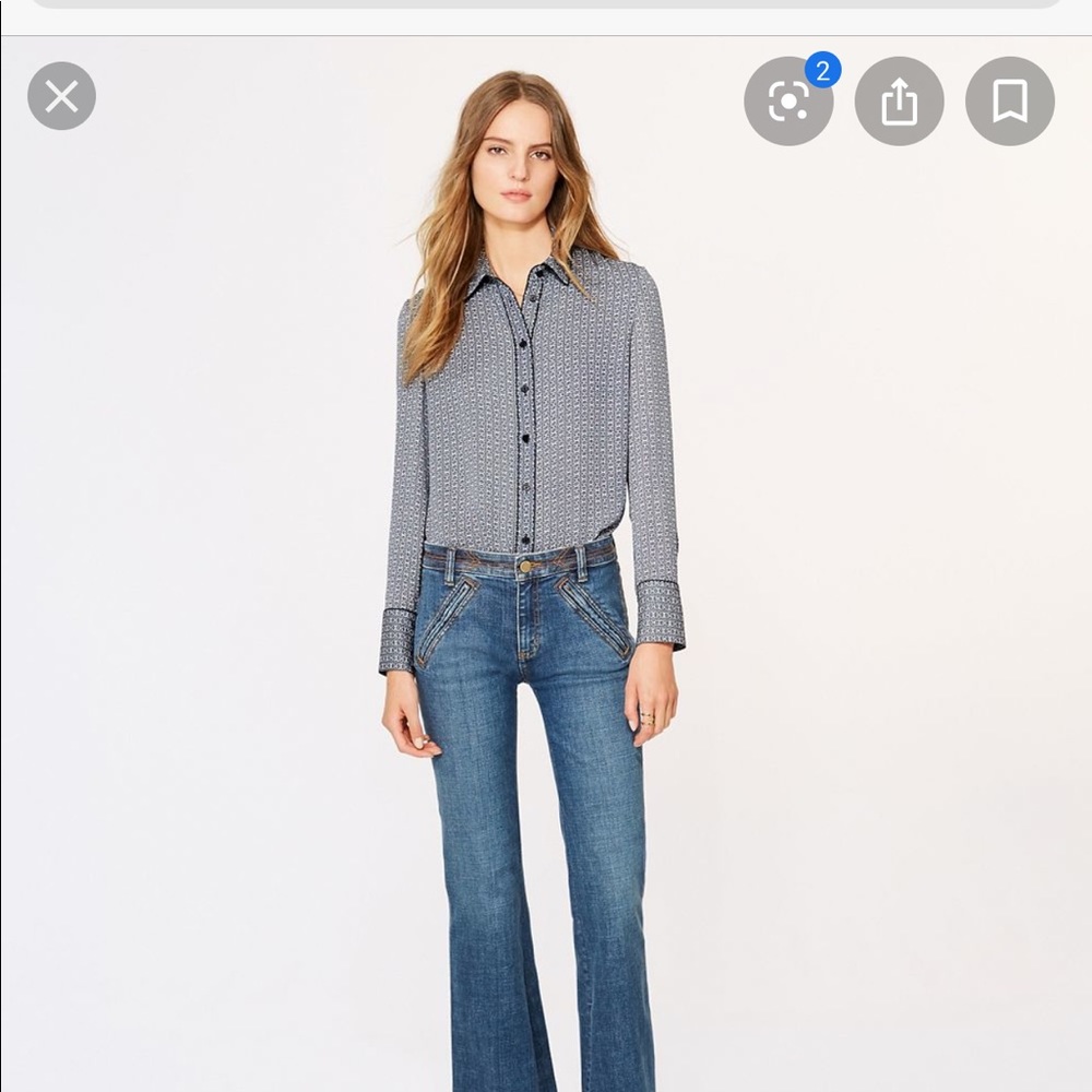 Tory Burch Cherie silk blouse size 4